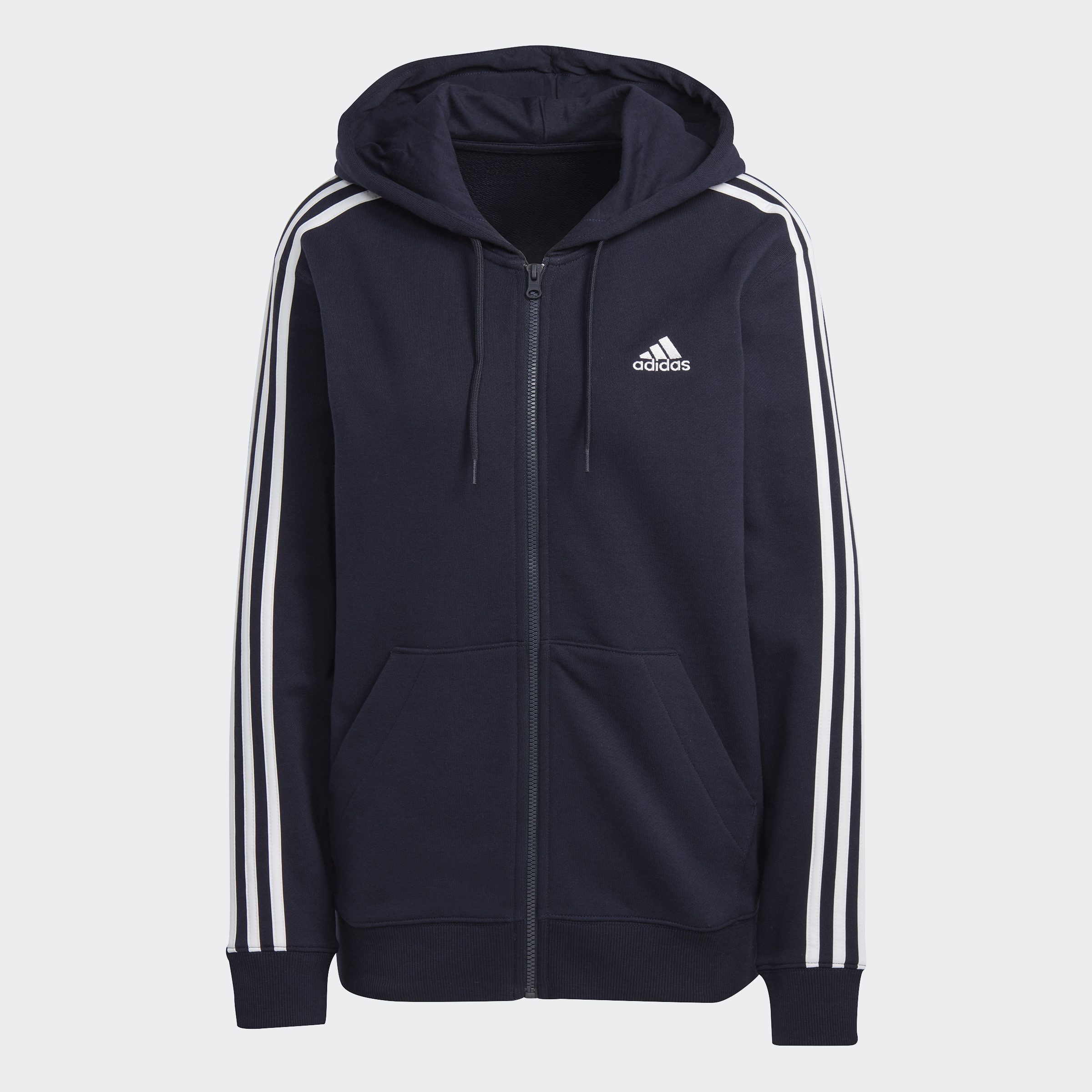 جاكيت Essentials 3-Stripes French Terry Regular Fu...